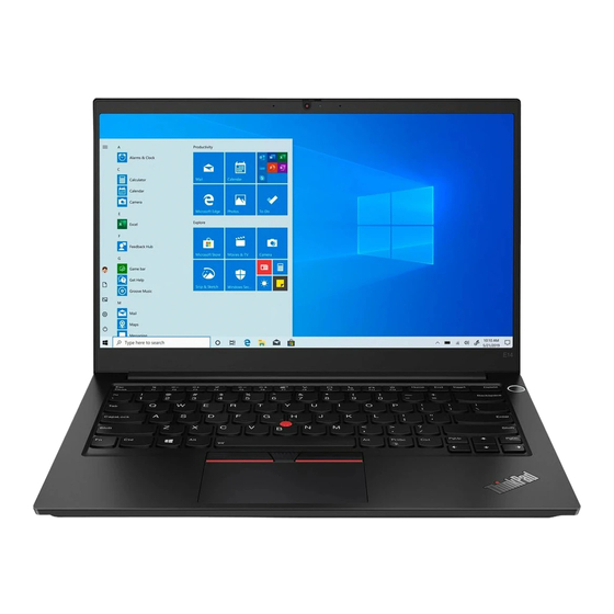 Lenovo ThinkPad E14 Gen 2 Gebruikershandleiding