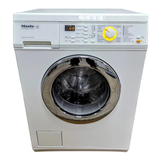 Miele W 2573 Gebruiksaanwijzing