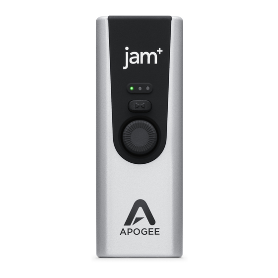 Apogee Jam+ Gebruikershandleiding