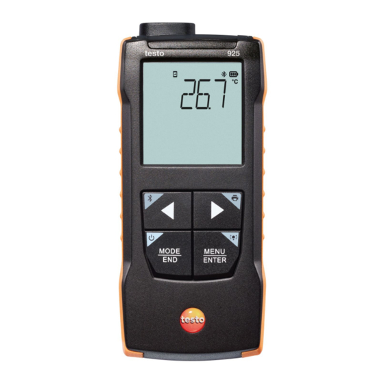 TESTO 925 Series Gebruiksaanwijzing