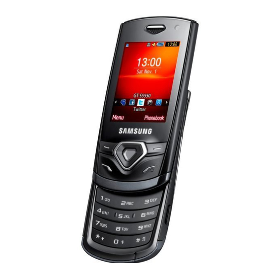 Samsung GT-S5550 Gebruiksaanwijzing