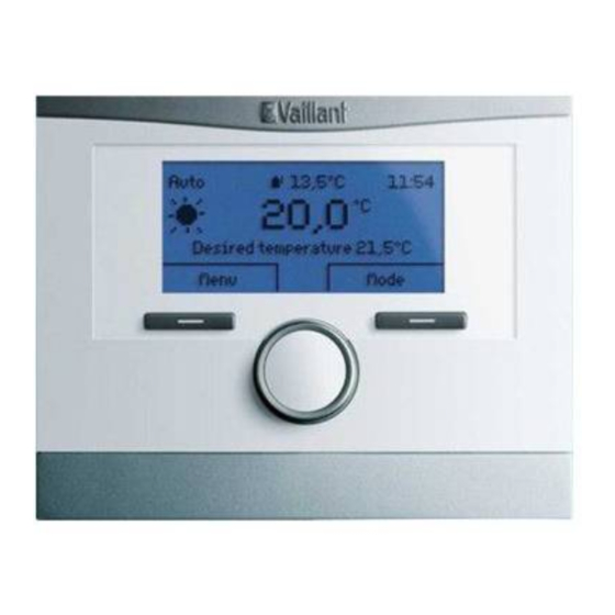 Vaillant multiMATIC VRC 700/4 Gebruiksaanwijzing