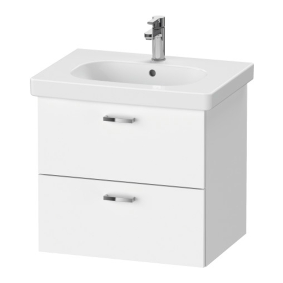 DURAVIT XBase XB 6189 Montagehandleiding