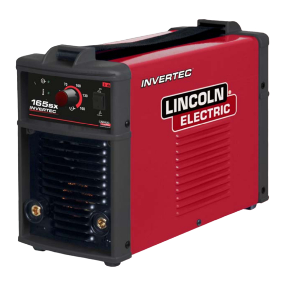 Lincoln Electric INVERTEC 165SX Gebruiksaanwijzing