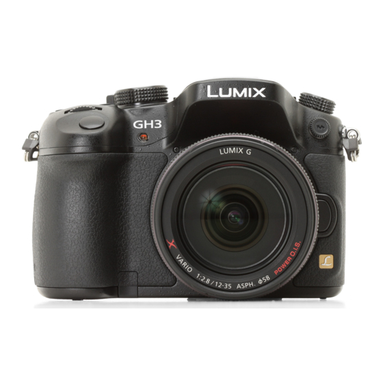 Panasonic LUMIX DMC-GH3 Gebruiksaanwijzing