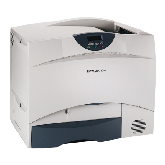 Lexmark C750 Handleiding