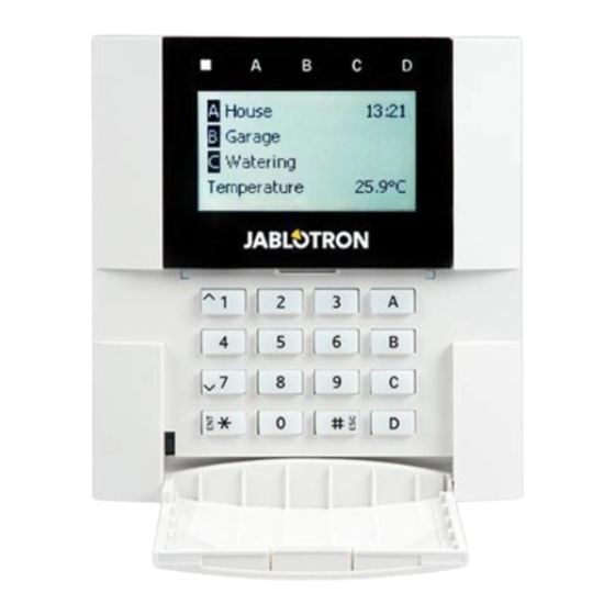 jablotron JA-110 E Korte Handleiding