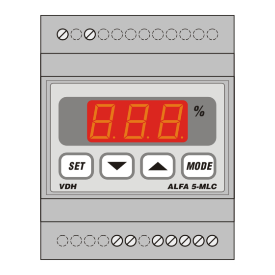 VDH ALFA 5-MLC Gebruiksaanwijzing
