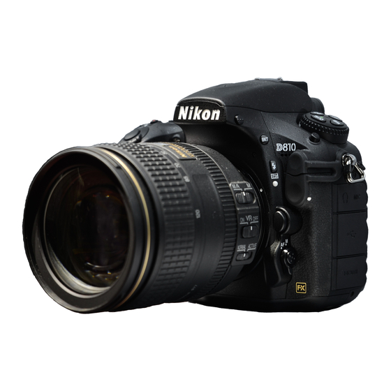 Nikon D810 Gebruikshandleiding