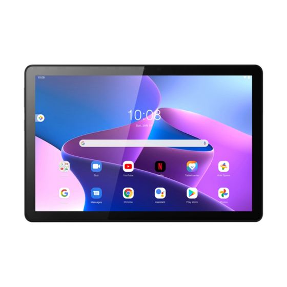 Lenovo Tab M10 3rd Gen Gebruikershandleiding
