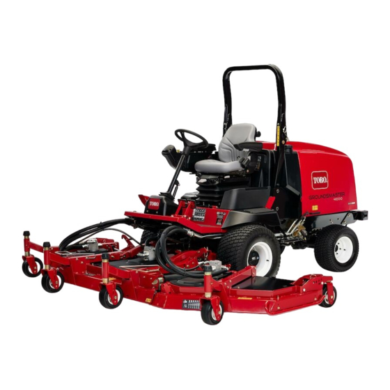 Toro Groundsmaster 4100-D Gebruikershandleiding