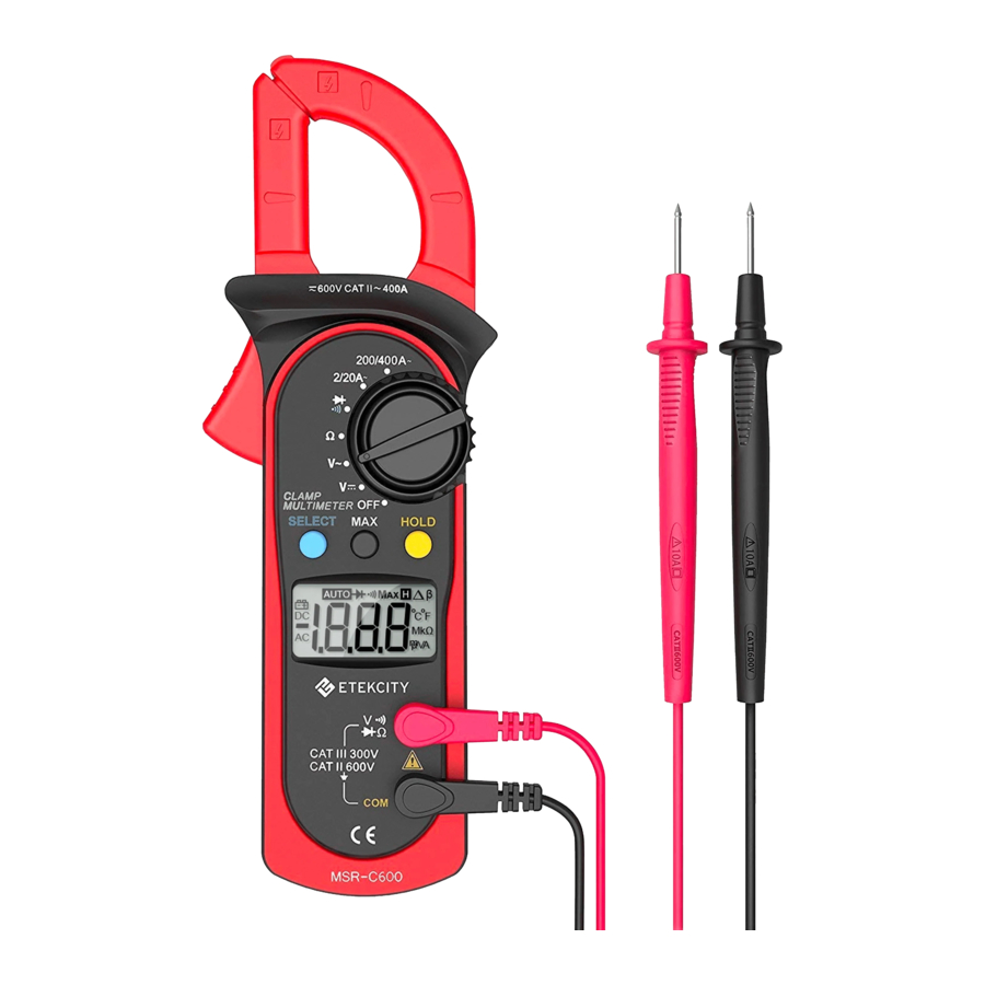 Etekcity MSR-C600 Digitale Klem Multimeter