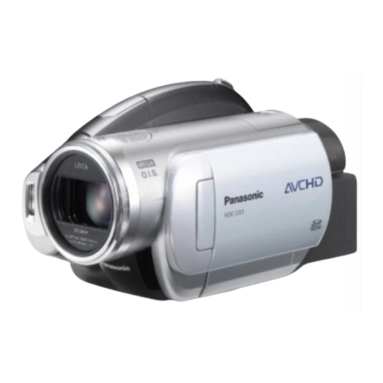 Panasonic HDC-DX1 Gebruiksaanwijzing