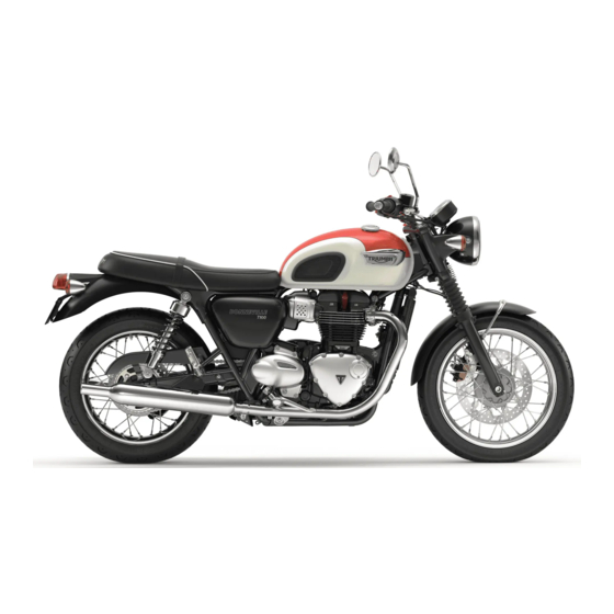 Triumph Bonneville T100 2018 Gebruikershandleiding