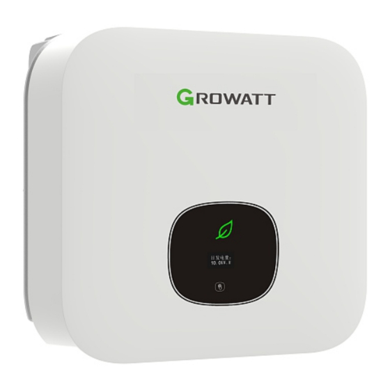 Growatt MIN 2500TL-XH Installatie- En Gebruiksaanwijzing