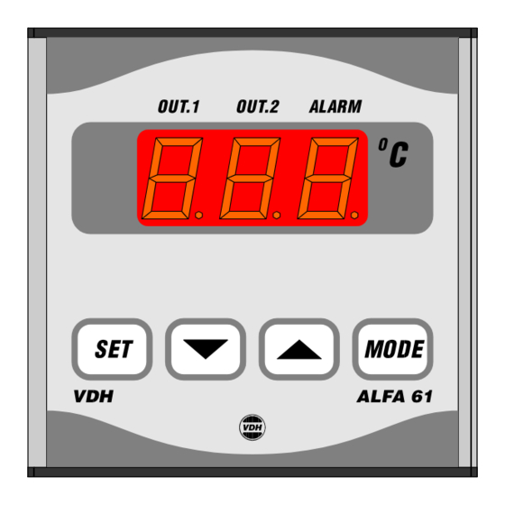 VDH ALFA 61 Gebruiksaanwijzing
