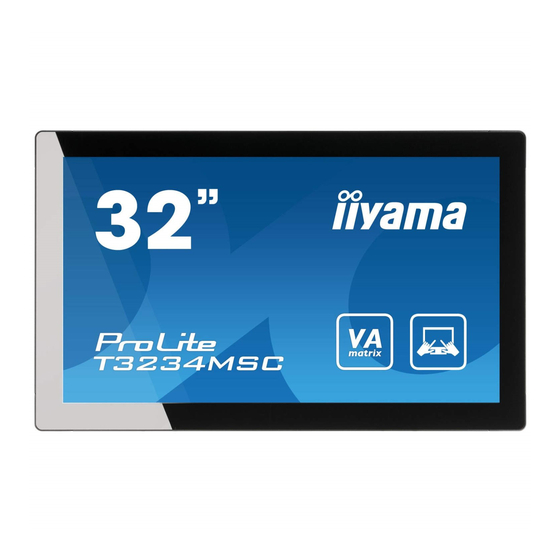 Iiyama ProLite T3234MSC Gebruikershandleiding