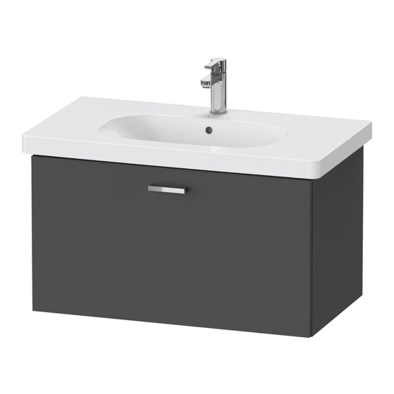 DURAVIT XBase XB 6071 Montagehandleiding
