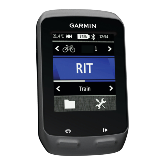 Garmin Edge 510 Snelstartgids