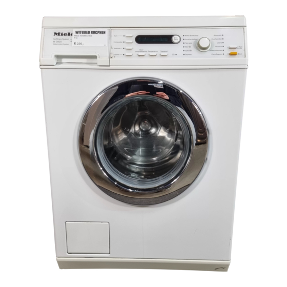 Miele W 3825 Gebruiksaanwijzing