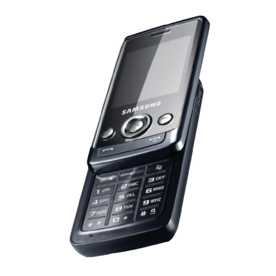 Samsung SGH-J800 Gebruiksaanwijzing