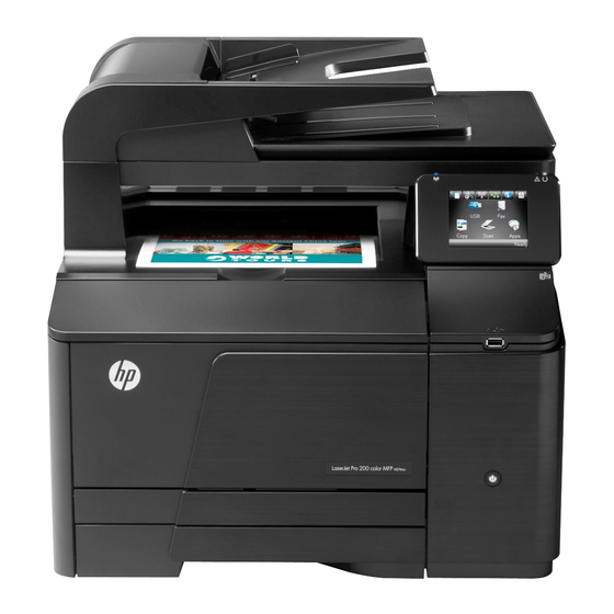 HP LaserJet PRO 200 COLOR M276 Series Gebruikershandleiding