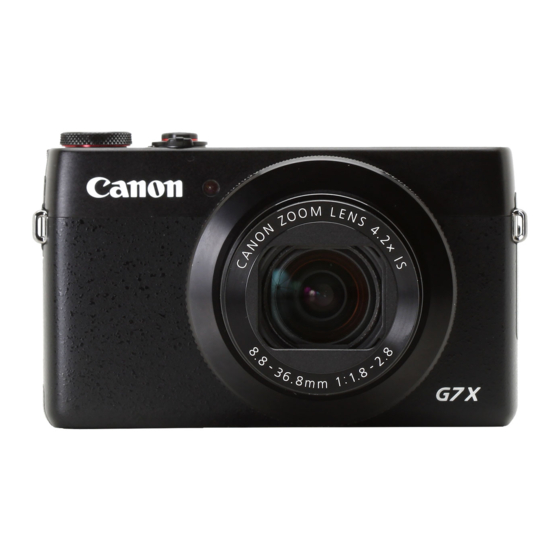 Canon PowerShot G7X Gebruikershandleiding