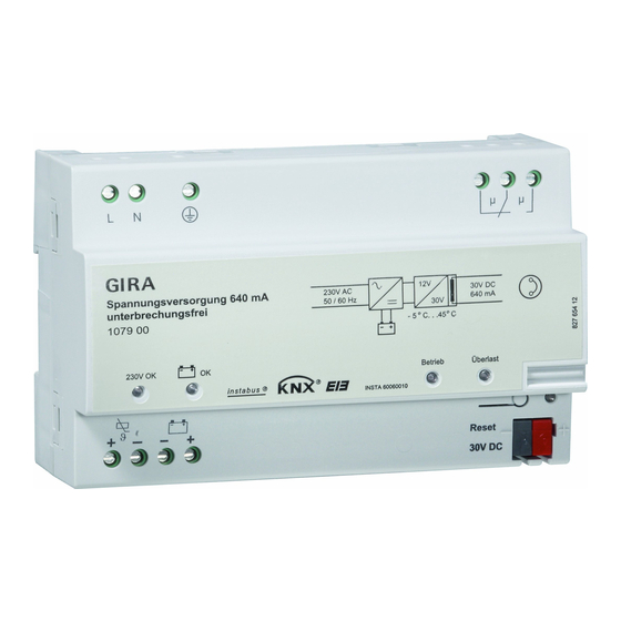 Gira KNX/EIB 1079 00 Bedieningshandleiding