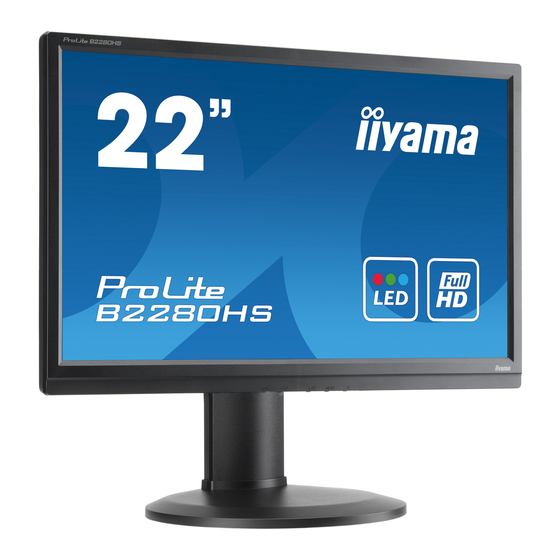 Iiyama ProLite B2280HS Gebruikershandleiding