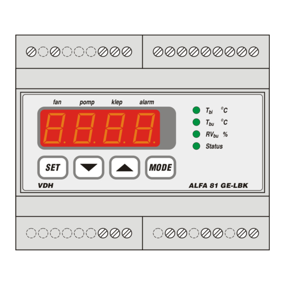 VDH ALFA 81 GE-LBK Gebruiksaanwijzing