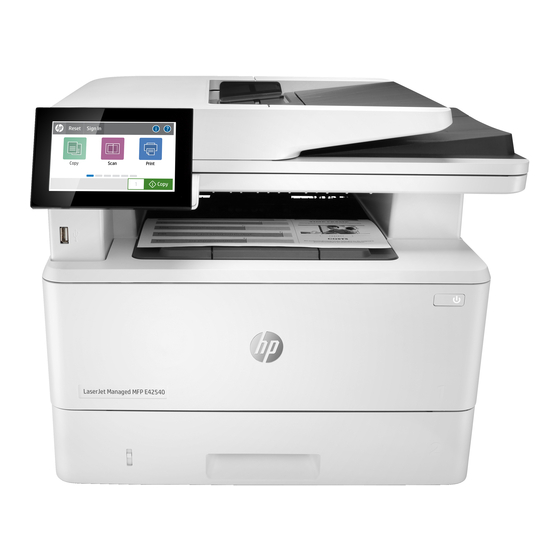 HP LaserJet Managed MFP E42540 Gebruikershandleiding