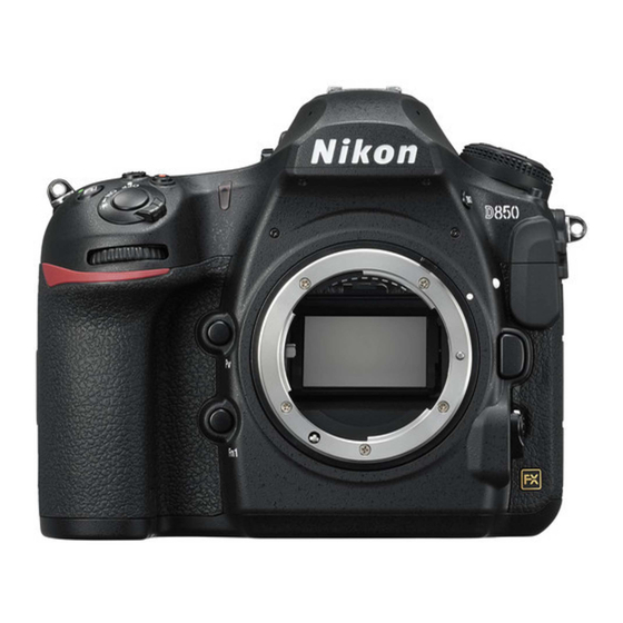 Nikon D850 Gebruikshandleiding