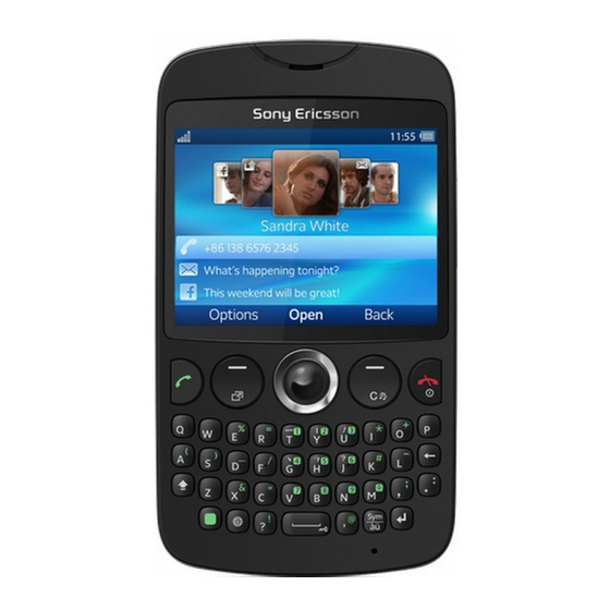 Sony Ericsson txt Uitgebreide Gebruikershandleiding