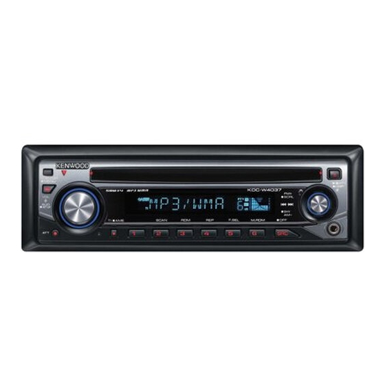 Kenwood KDC-W4037 Gebruiksaanwijzing