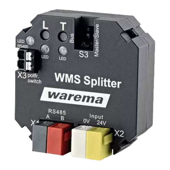 WAREMA WMS Splitter UP Bedienings- En Installatiehandleiding