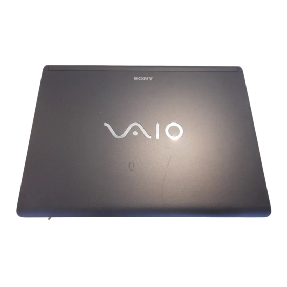 Sony Vaio VGN-SR Series Gebruikershandleiding