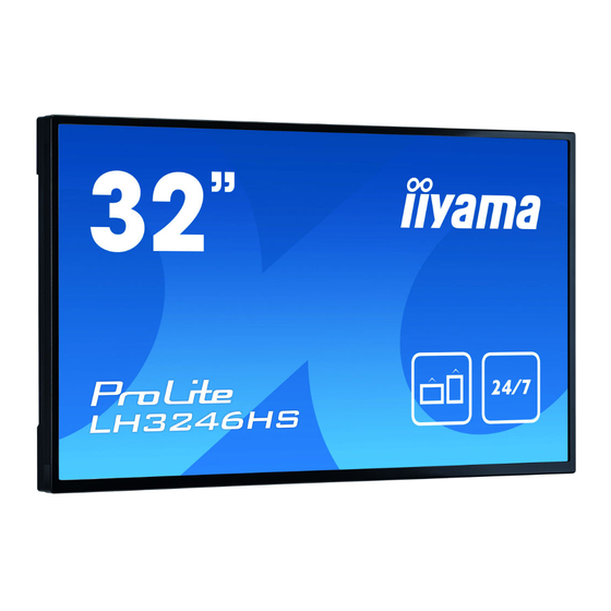 Iiyama ProLite LH3246HS Gebruikershandleiding