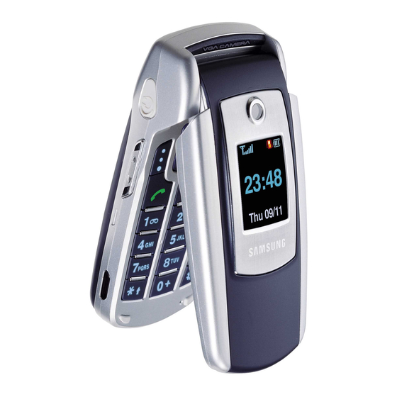 Samsung SGH-E700 Handleiding