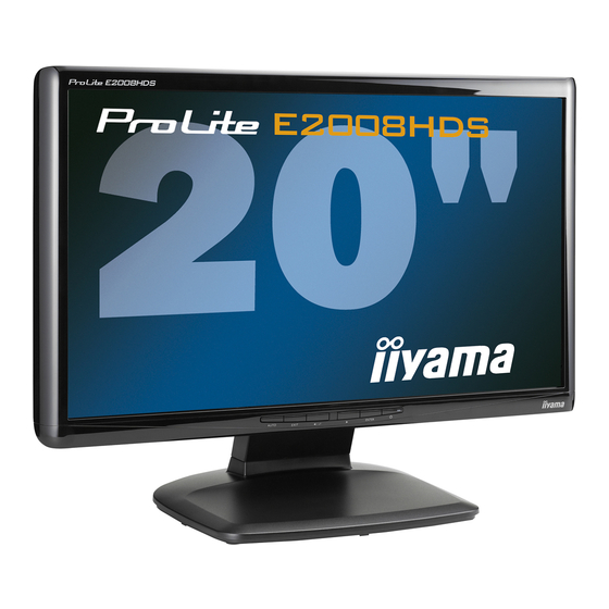 Iiyama ProLite E2008HDS Gebruikershandleiding