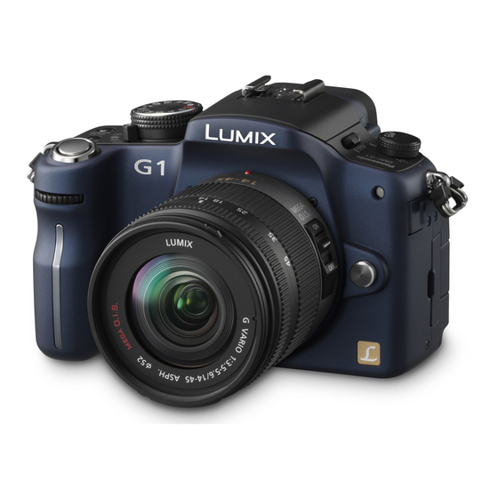 Panasonic Lumix DMC-G1K Gebruiksaanwijzing