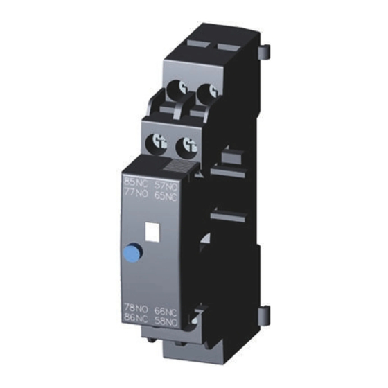 Siemens SIRIUS 3RV2921-1M Series Originele Handleiding