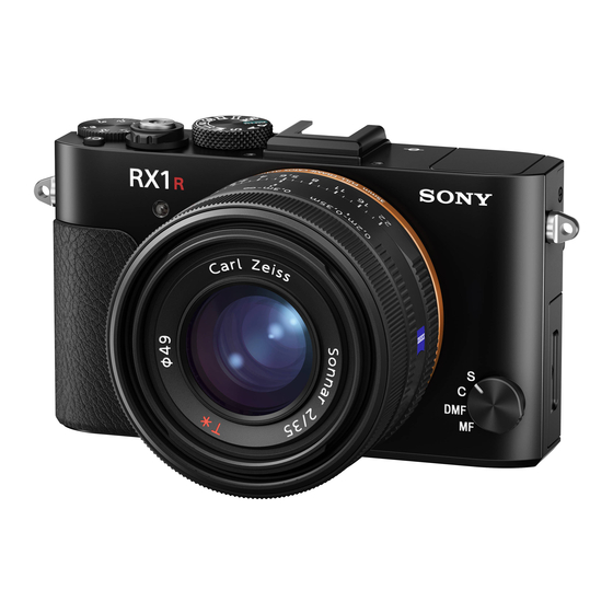 Sony Cyber-shot DSC-RX1RM2 Gebruiksaanwijzing