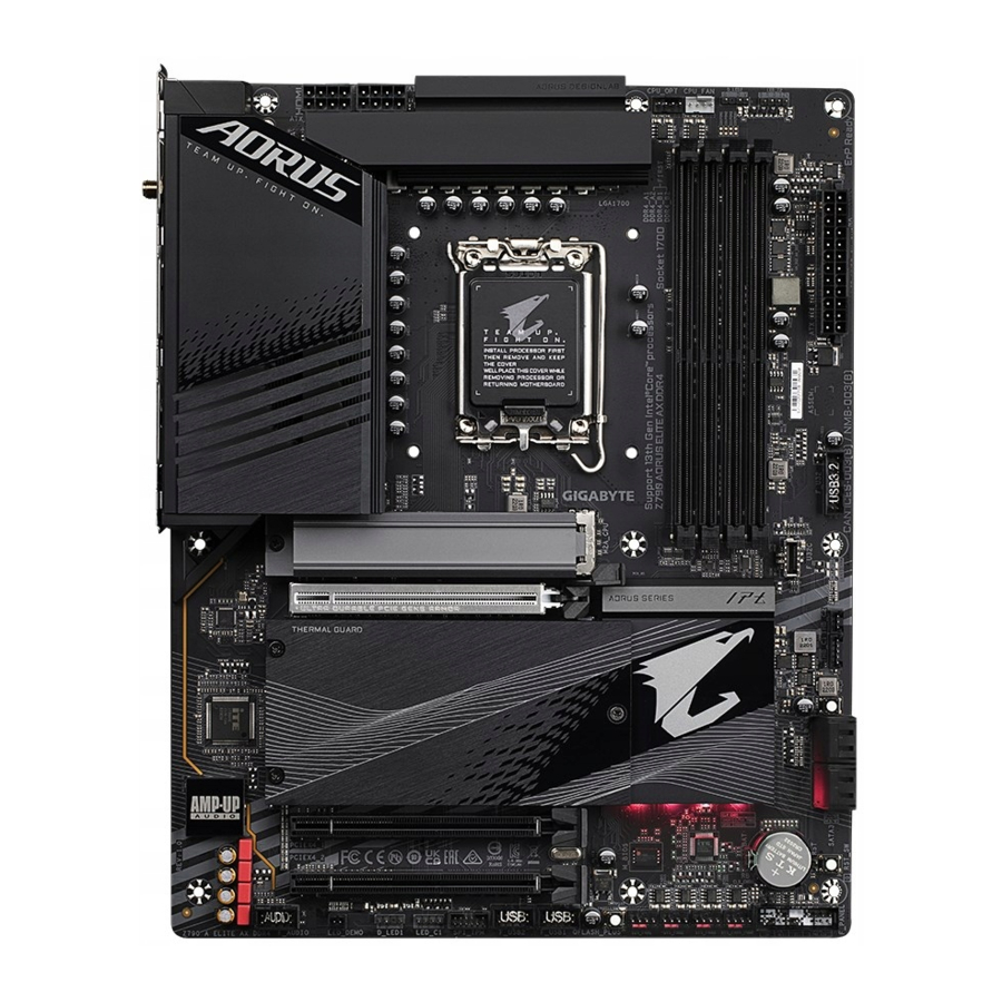 Gigabyte Z790 AORUS ELITE AX - LGA1700 ATX Moederborden Handleiding Rev. 1001