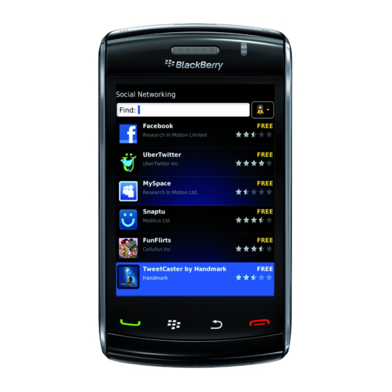 Blackberry Storm2 Series Gebruikershandleiding