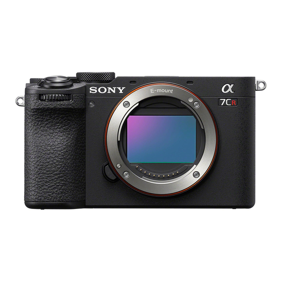 Sony a7CR Helpgids