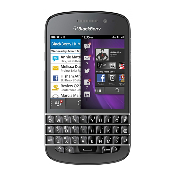 Blackberry Q10 Gebruikershandleiding