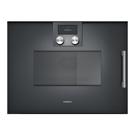 Gaggenau BMP250 Gebruikershandleiding En Installatie-Instructies