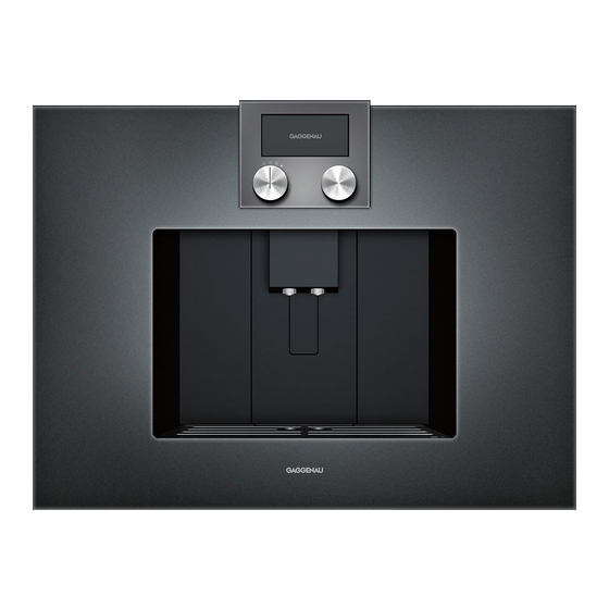 Gaggenau CMP 270 Gebruiksaanwijzing