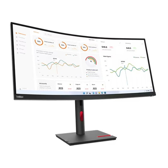 Lenovo ThinkVision T34w-30 Gebruikershandleiding