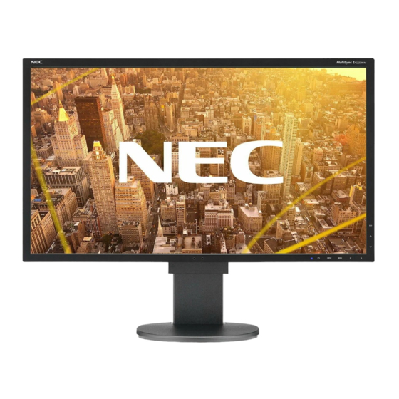 NEC MultiSync EA223WM Gebruikershandleiding